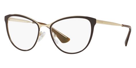 Prada™ PR 55TV DHO1O1 54 Brown/Pale Gold Eyeglasses